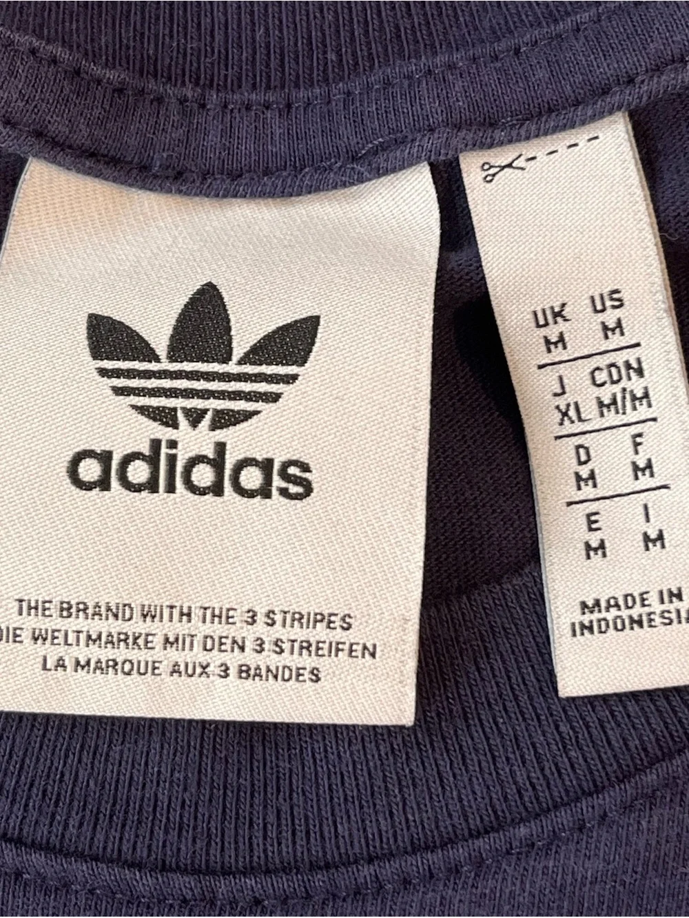 Adidas Originals LA Galaxy Purple Colorblock Graphic Tee Shirt - M 100% cotto